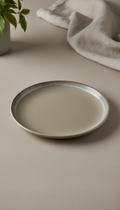 Stoneware plate with matte finish