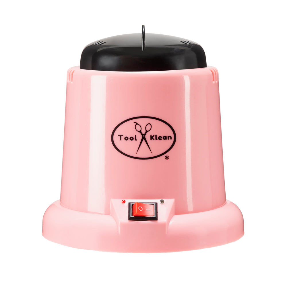 Tool Klean Pink Hot Cup with lid closed and power switch