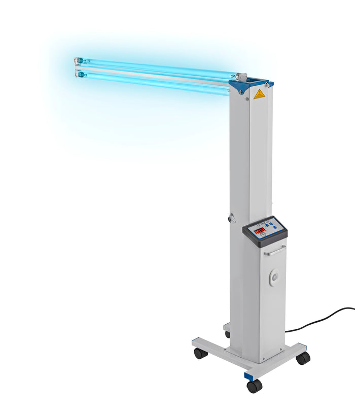 Tool Klean UVC Rolling Cart Room Sanitizer with two adjustable UV-C lamps