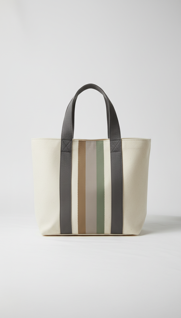 Canvas tote bag with interior pocket